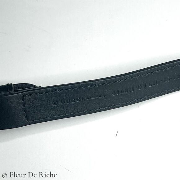 $1490 Gucci Sylvie Black Leather Web Logo Belt Bag / Clutch 476811 - Picture 7 of 7